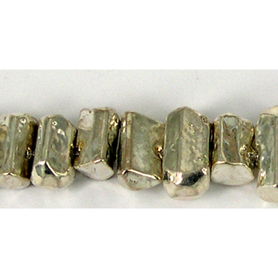 Sterling Silver plated  Resin Log Bead C/drill 15x10mm 20 per strand