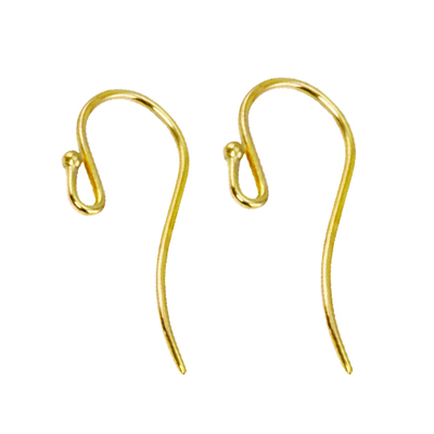 9ct Gold Sheppard Hooks Earwire per Pair 15mm