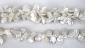 Fresh Water Pearl Keshi t/drill 12-13mm beads per strand 55 p-beads incl pearls-Beadthemup