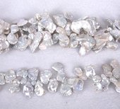 Fresh Water Pearl Keshi t/drill 16-17mm beads approx. per strand 40 -beads incl pearls-Beadthemup