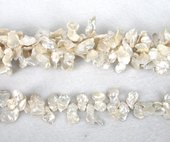 Fresh Water Pearl Keshi t/drill 11-12mm beads per strand 57 p-beads incl pearls-Beadthemup