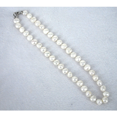 Fresh Water Pearl Knotted Necklace 51cm White