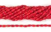 Coral Red Olive 3x6mm beads per strand 83 Beads-beads incl pearls-Beadthemup