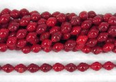Coral Red Carved Olive 7x11mm beads per strand 40 Beads-beads incl pearls-Beadthemup