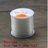 Elastic 1.0mm roll Clear 100m-stringing-Beadthemup