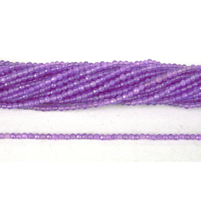 Jade Dyed Faceted Round 2mm Purple beads per strand 182 b