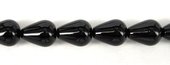Onyx Polished Teardrop 12x16mm pair-beads incl pearls-Beadthemup