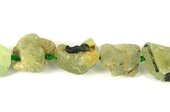 Prehnite Rough Nugget 20mm strand-beads incl pearls-Beadthemup