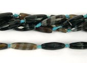 Agate Brown Grey Olive 28x10mm beads per strand 11Beads-beads incl pearls-Beadthemup