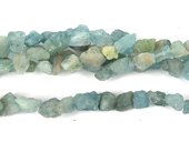 Aquamarine Rough Nugget 6-10mm beads per strand 45Beads-beads incl pearls-Beadthemup