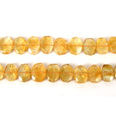 Citrine Faceted Flat Coin 12x14mm EACH