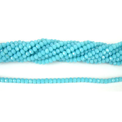 Chinese Crystal 4x3mm 140 beads Aqua