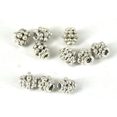 Sterling Silver Plate Copper Bead 6x6mm 10 pack