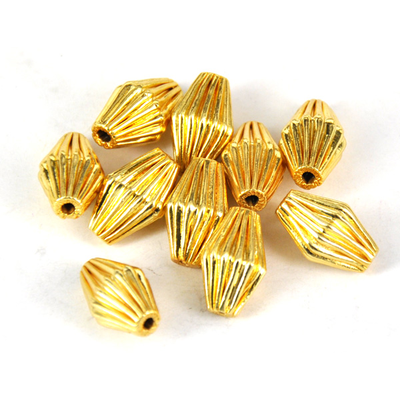 Gold plate  Copper Bead Olive 13x8mm 10 pack