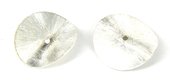Sterling Silver plt Copper Bead Curve disk 26mm 6 pack-findings-Beadthemup