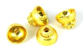 Gold plate  Copper cap 9x12mm 4 pack-findings-Beadthemup