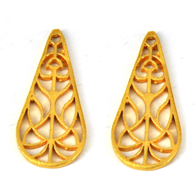 Gold plate  Copper  ConnectorTeardrop 40mm 4 pack