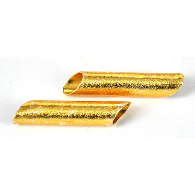 Gold plate  Copper Bead Tube 45x9mm 2 pack