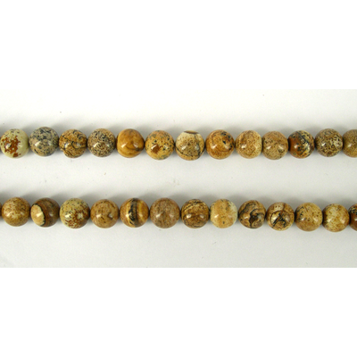 Picture Jasper Polished Round 8mm beads per strand 46Beads