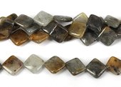 mica Quartz 20mm Polished Diamond beads per strand 17 Beads-beads incl pearls-Beadthemup