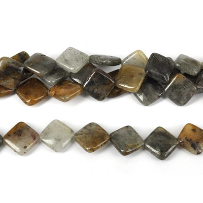 mica Quartz 20mm Polished Diamond beads per strand 17 Beads