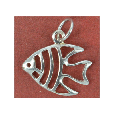 Sterling Silver Pendant Fish 19x16mm