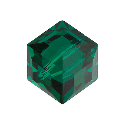 Swarovski 5601 Cube 8mm Emerald 2 pack