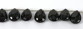 Black Spinel Faceted T/drill Teardrop EACH-beads incl pearls-Beadthemup