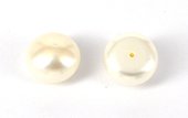 Fresh Water Pearl Button half drill 11-11.5mm pair-beads incl pearls-Beadthemup