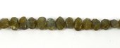 Labradorite Faceted S/Drill nugget 10x7mm 55-beads incl pearls-Beadthemup