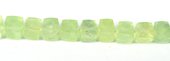Prehnite Faceted Cube approx 7mm EACH-beads incl pearls-Beadthemup