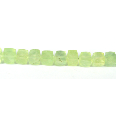 Prehnite Faceted Cube approx 7mm EACH