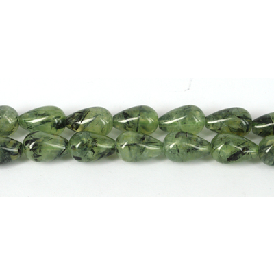 Prehnite Polished Teardrop 10x15mm beads per strand 27 Beads
