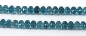 London Blue Topaz Faceted Rondel 7x5mm EACH-beads incl pearls-Beadthemup