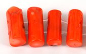 Coral Orange 2 hole 22x8mm EACH-beads incl pearls-Beadthemup