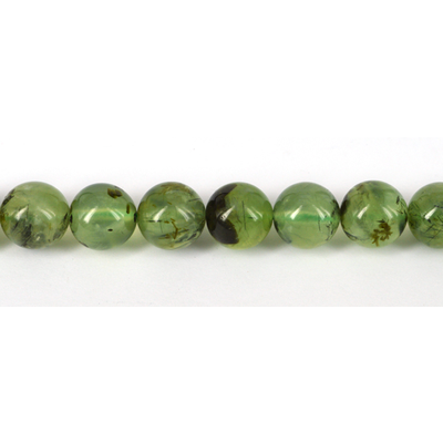 Prehnite Polished Round 14mm strand