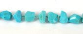 Turquoise AA natural Flat + S/Drill Nugg-beads incl pearls-Beadthemup