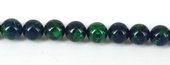 Azurite Natural  Polished Round 10mm strand-beads incl pearls-Beadthemup