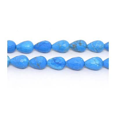 Howlite dyed Faceted Teardrop 18x13mm PAIR