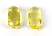 Lemon Quartz Pointy Rectangle 20x11mm EACH-beads incl pearls-Beadthemup