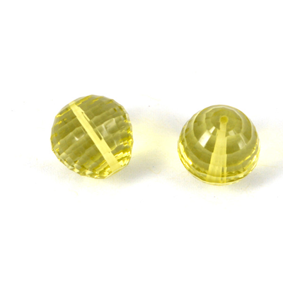 Lemon Quartz Lazer Cut Onion 10mm PAIR