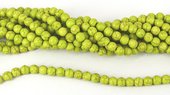 Howlite Dyed Round 10mm Lime strand-beads incl pearls-Beadthemup