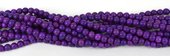 Howlite Dyed Round 8mm purple strand-beads incl pearls-Beadthemup