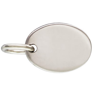 Sterling Silver Quality Tag oval 7.3x5.5 5 pack