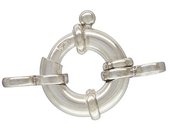 Sterling Silver 12x3mm Bolt ring w Fig 8 ring-findings-Beadthemup
