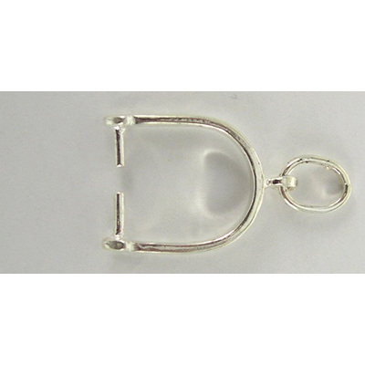 Sterling Silver Bail Briolette/Pinch 12mm gap