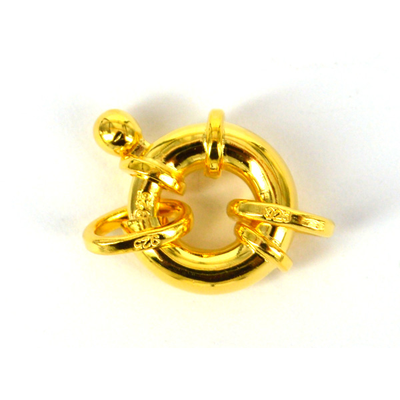 Vermeil Clasp bolt ring 11mm