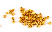 Vermeil Crimps .35+.45mm wire 100 pack-findings-Beadthemup