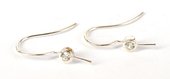 Sterling Silver CZ Sheppard with post 1 Pair-findings-Beadthemup