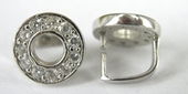 LAST ONE Sterling Silver Bail Briolette/Pinch CZ 9mm rou-findings-Beadthemup